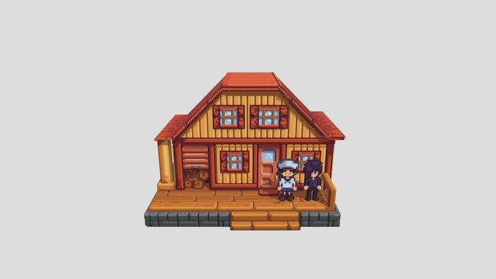 My Stardew Valley House With Sebastian 3D Model