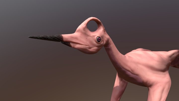 Alien Bird - Meat Struter 3D Model