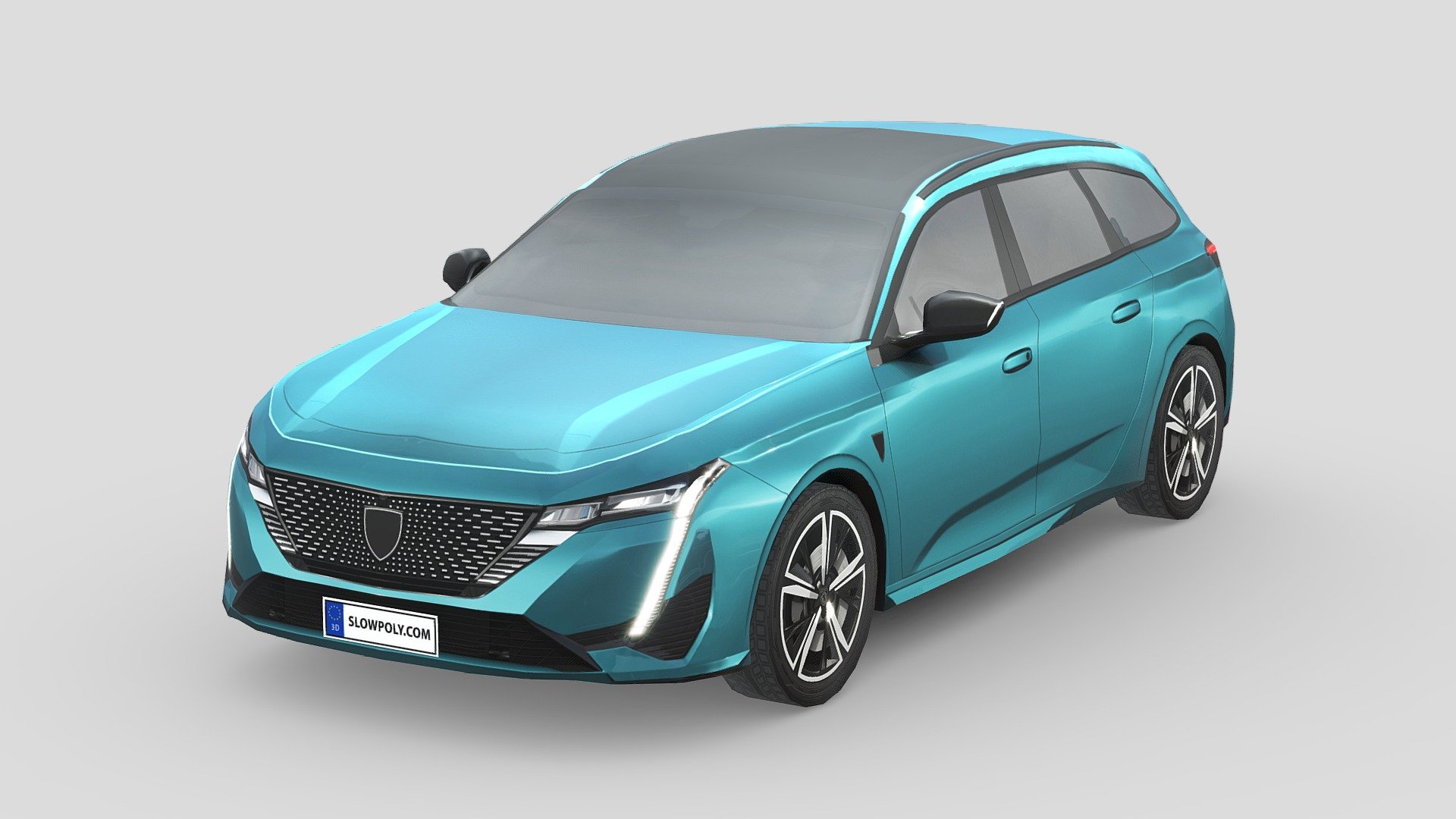 Peugeot 308 SW hybrid 2022 - Buy Royalty Free 3D model by slowpoly ...