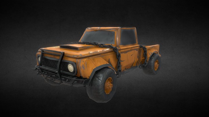 Scrap Pickup Truck 3D Model