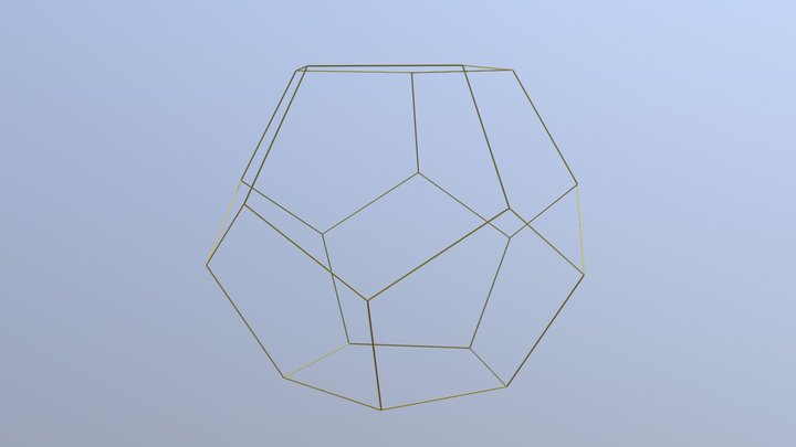 Brass Dodecahedron 3D Model