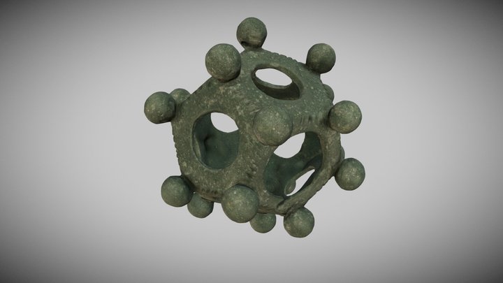 Copper alloy dodecahedron 3D Model