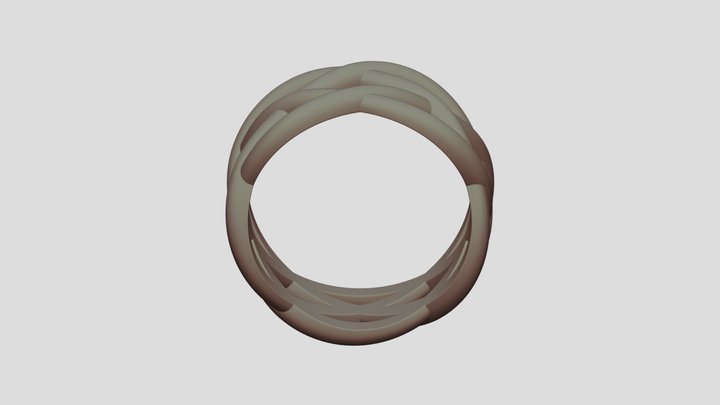 Braided Pattern Ring STL 3D Model