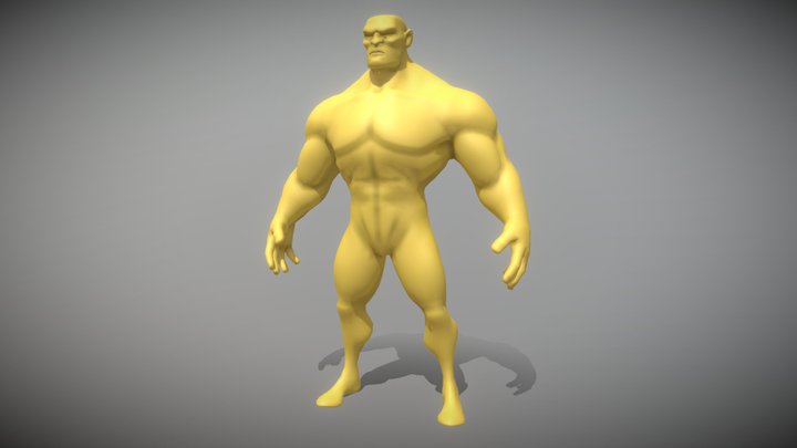 Cartoon Male Base Mesh 3D Model