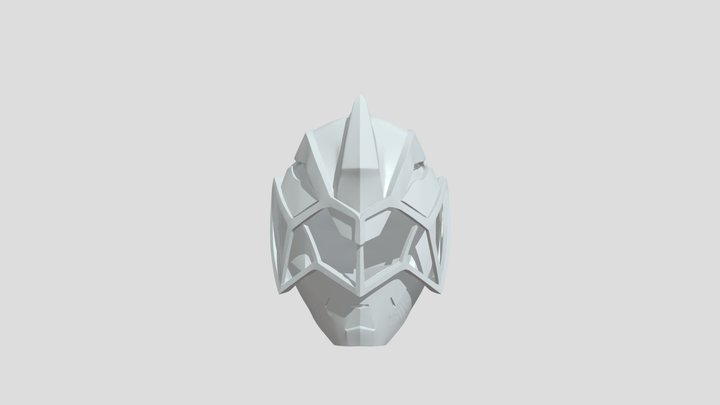 Futuristic helmet with angular design 3D Model