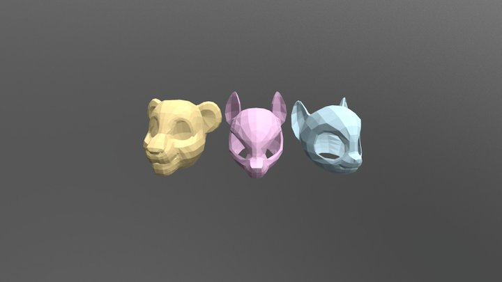 Papercraft masks 3D Model