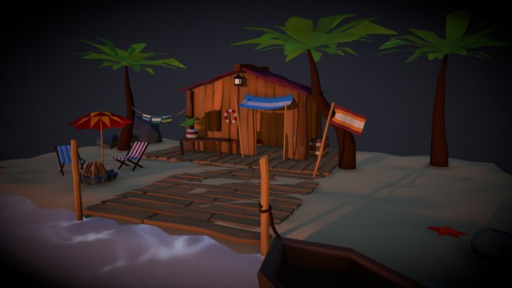 Beach 3D Model
