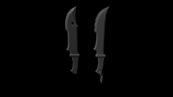 Twin Blades – Stylized Game Asset 3D Model