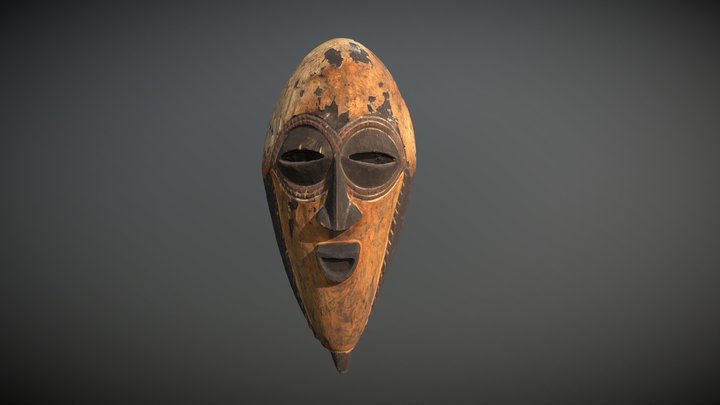 African ceremonial mask 3D Model