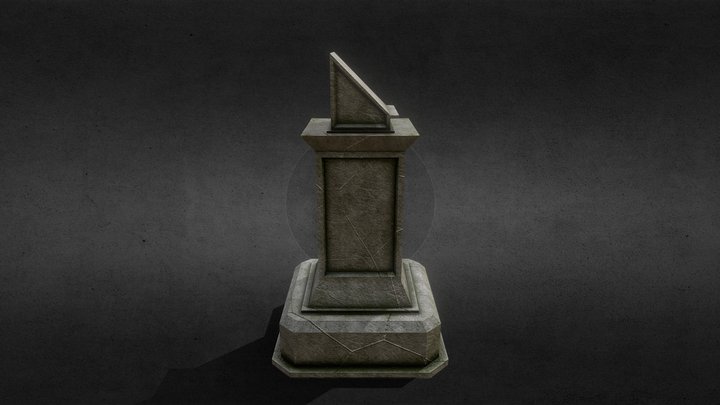 Ancient Tome Pedestal 3D Model