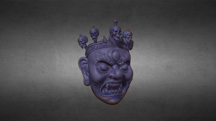 3D Deva Mask — Sculpt Ready for 3D Printing 3D Model