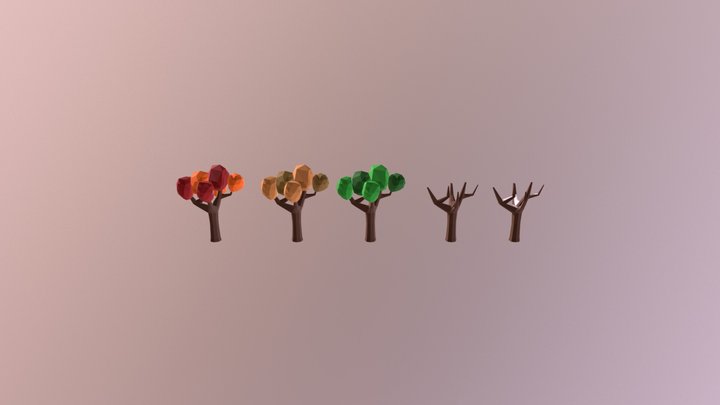 4 Drevesa 3D Model