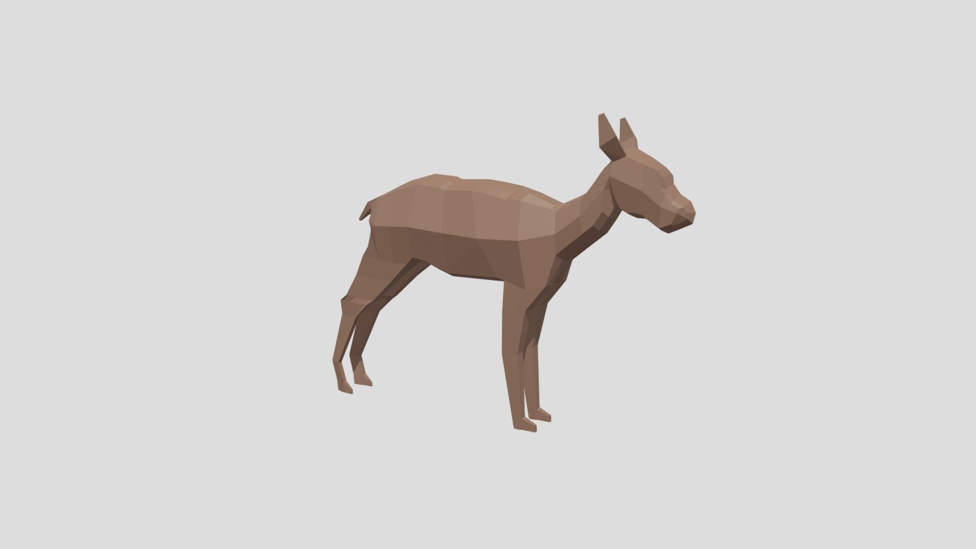 Low Poly Deer (Free Download)