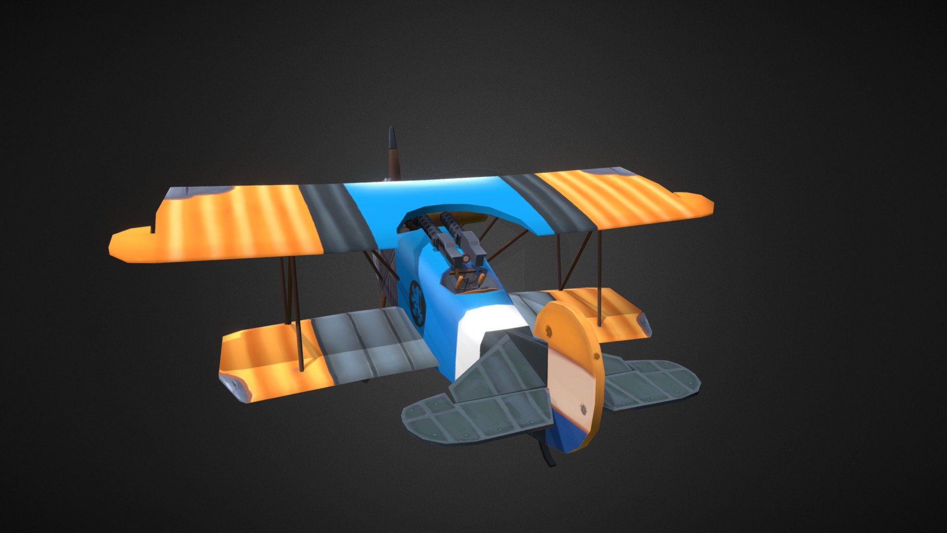 Fokker DVII Stylized Airplane - 3D model by Hicham_Ouchan [1011992 ...