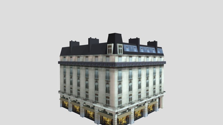 Corner Building02 3D Model