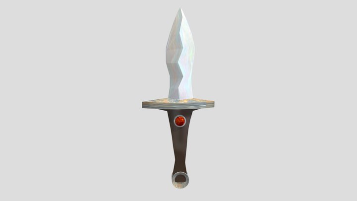 Jagged Rusted Dagger 3D Model