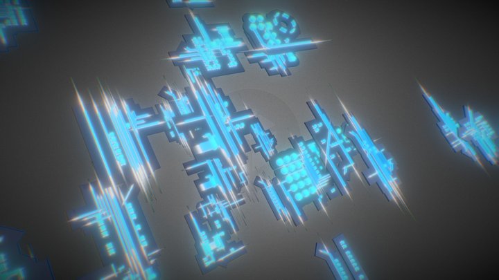 Greeble Circuits in Motion 3D Model