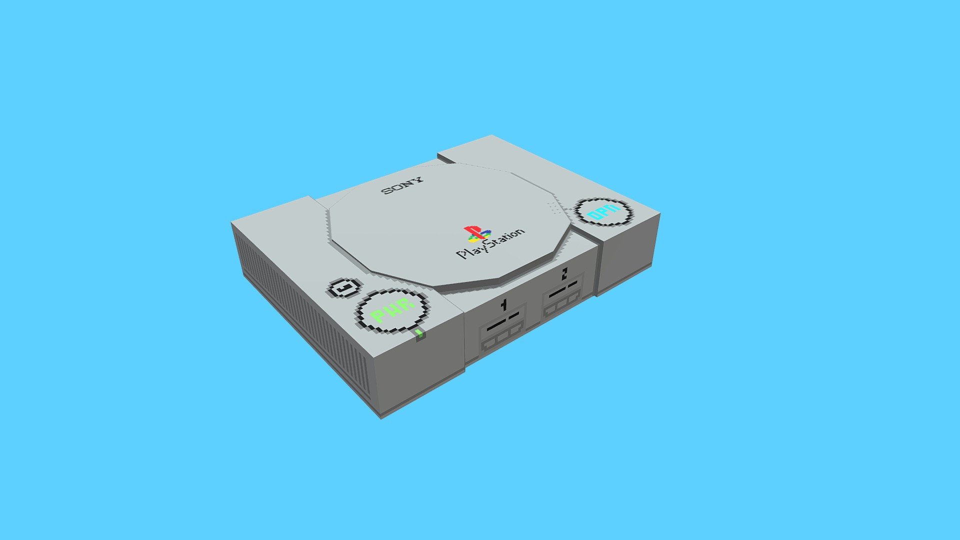 Playstation 1 console 3D model