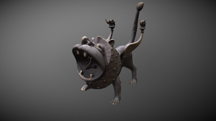 Chines Lion 50000 poly 3D Model