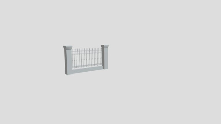 Хлебная 20 ограждение 3D Model