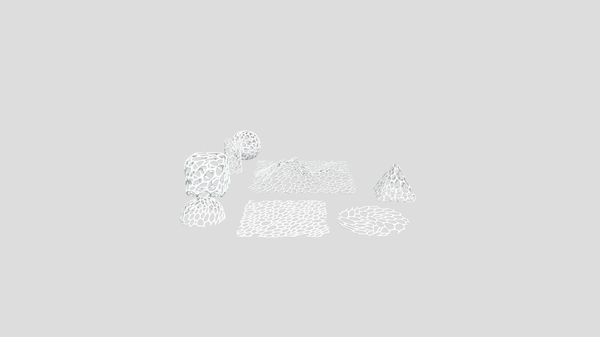 Voronoi Objects - 3D model by Lobakus [10185bf] - Sketchfab