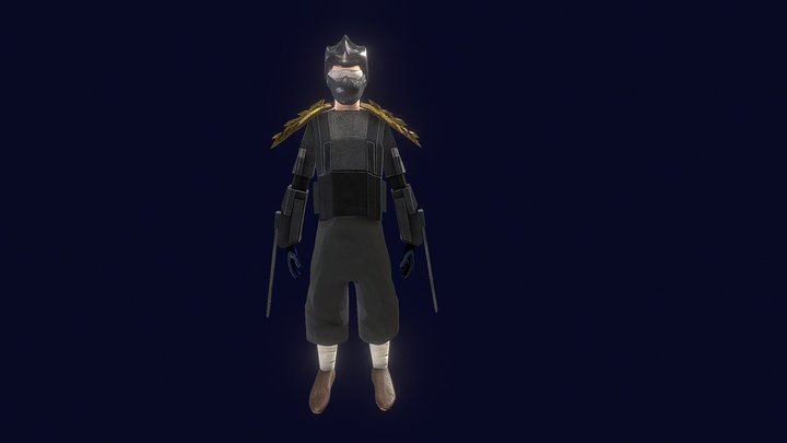 Futuristic Samurai 3D Model