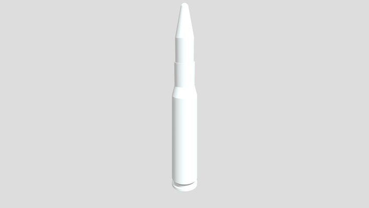 50 Caliber Bullet 3D Model