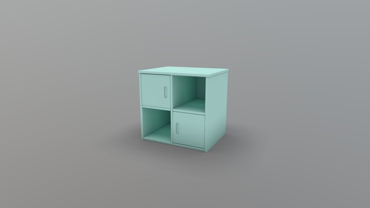 Test Table Baked 3D Model