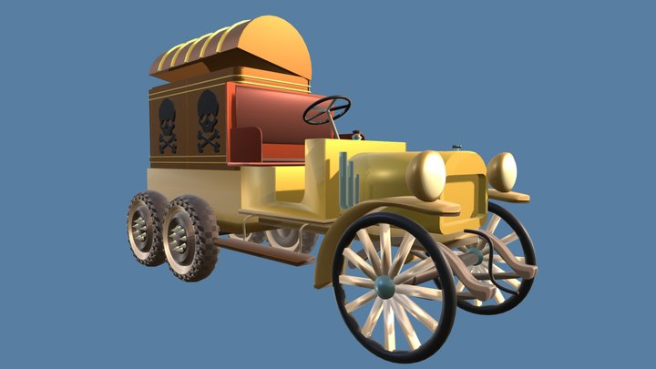 Camion Garford aux trésors 3D Model