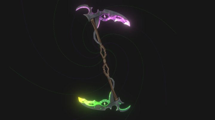 Crystal Snake Scythe | Weapon Craft 3D Model