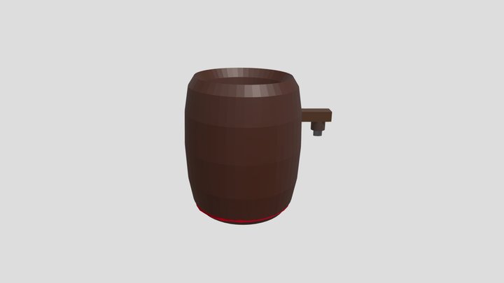 A Barrel Of Wine 3D Model