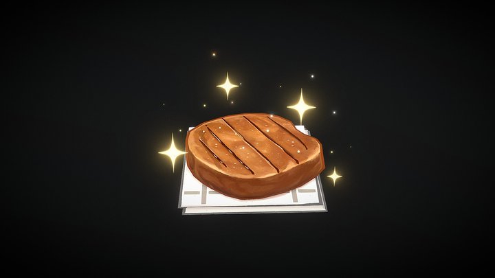 Delicious steak 3D (Genshin Impact) 3D Model