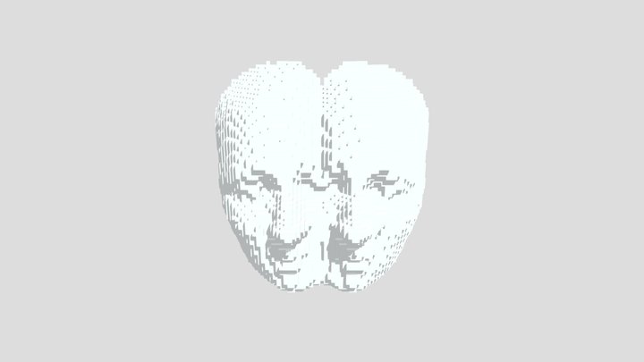 2 Face Blend in Pixels 3D Model