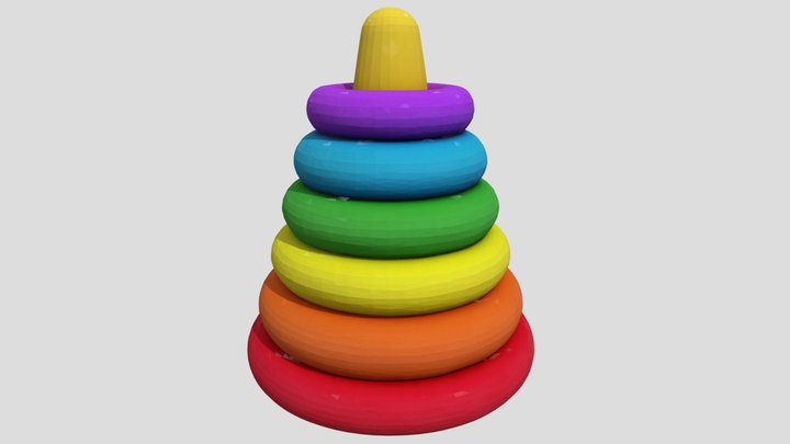 Stackable Rainbow Rings - toy