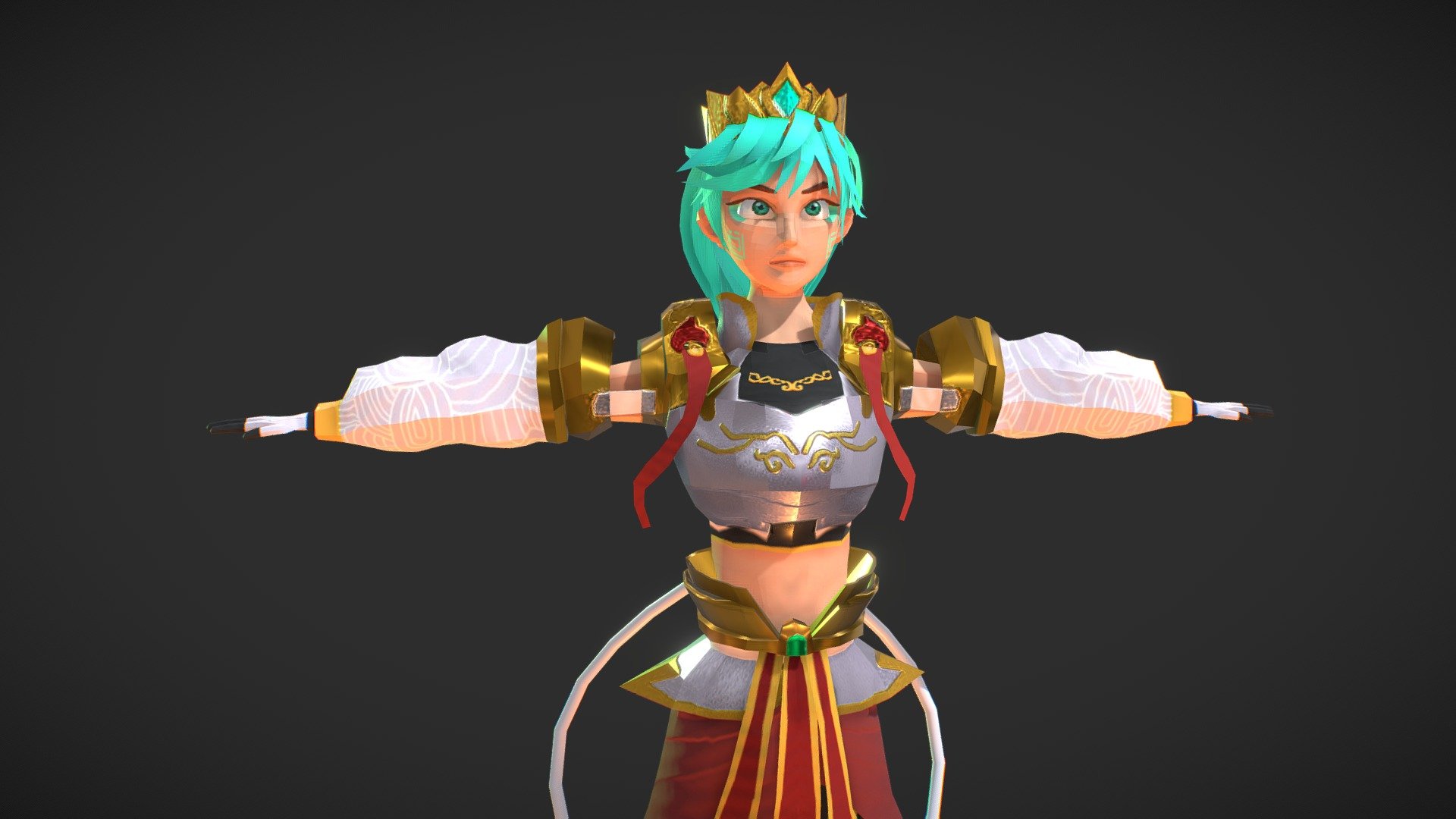 Hanuman knight girl V1 - 3D model by tanakritchalee04 [102058d] - Sketchfab