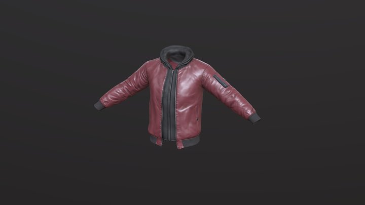 Realistic game res vinyl jacket 3D Model