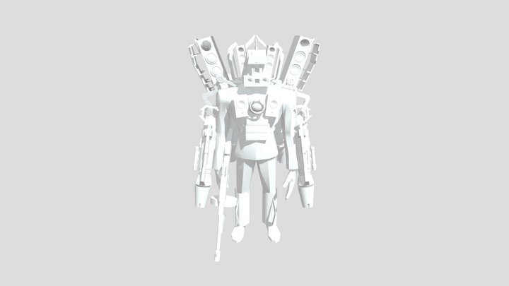 Titan Speaker Man Low Poly 3D Model