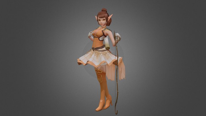 Monica, Elvish Archer 3D Model