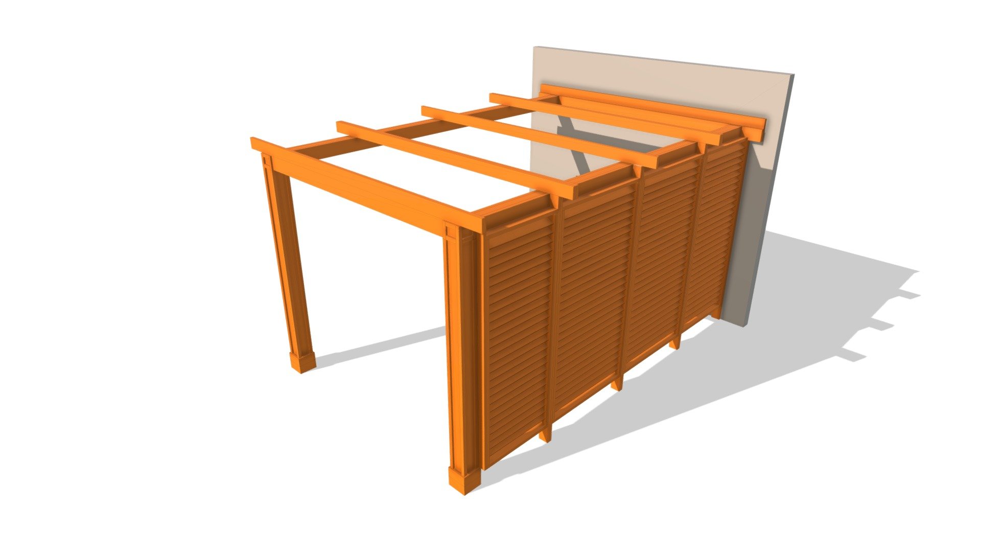 Custom Canopy Pergola 19' L x 14' W 3D model by Conceptual