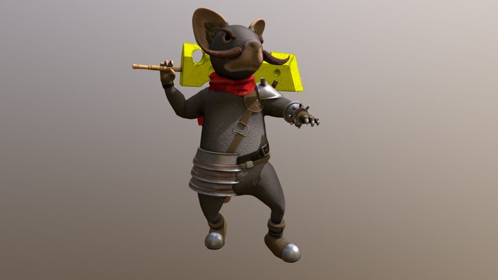 Warrior Rat 3D Model