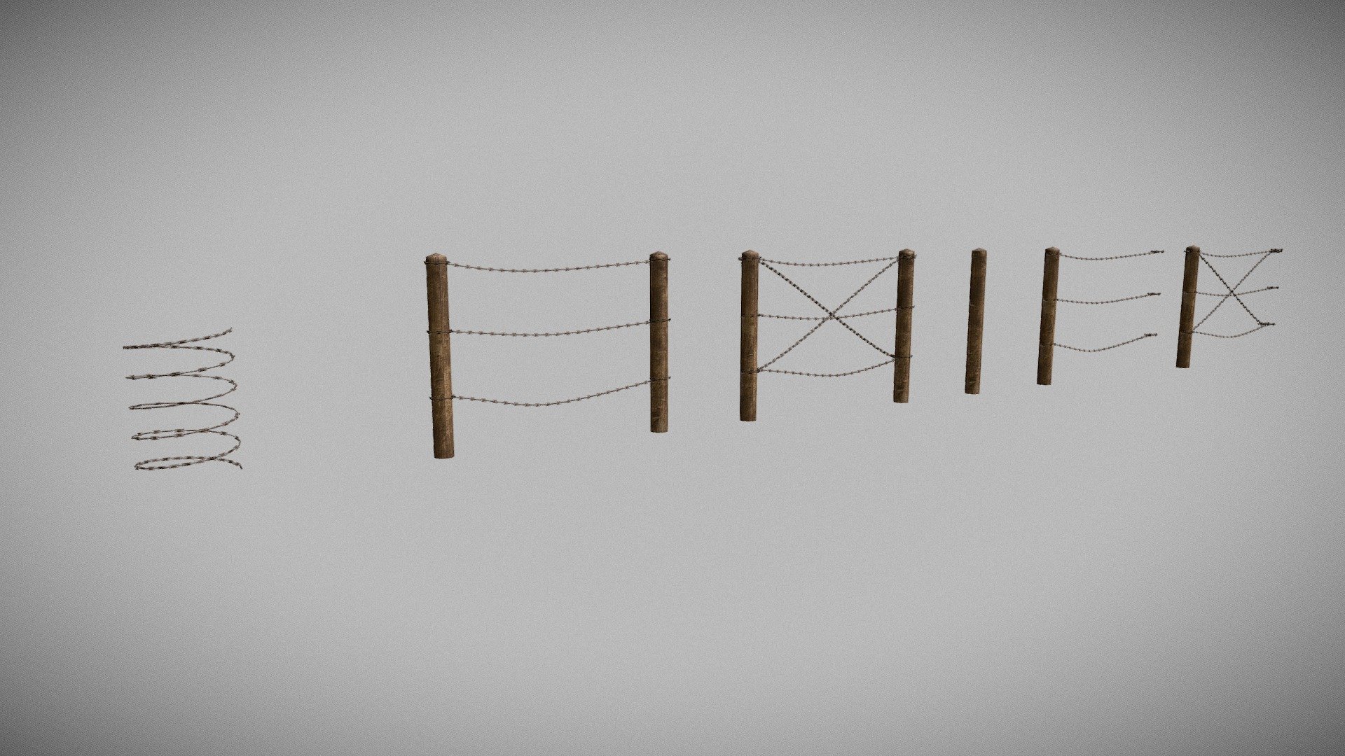 Barbed wire Download Free 3D model by Ernest (ernest20020509