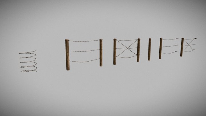 Barbed wire 3D Model
