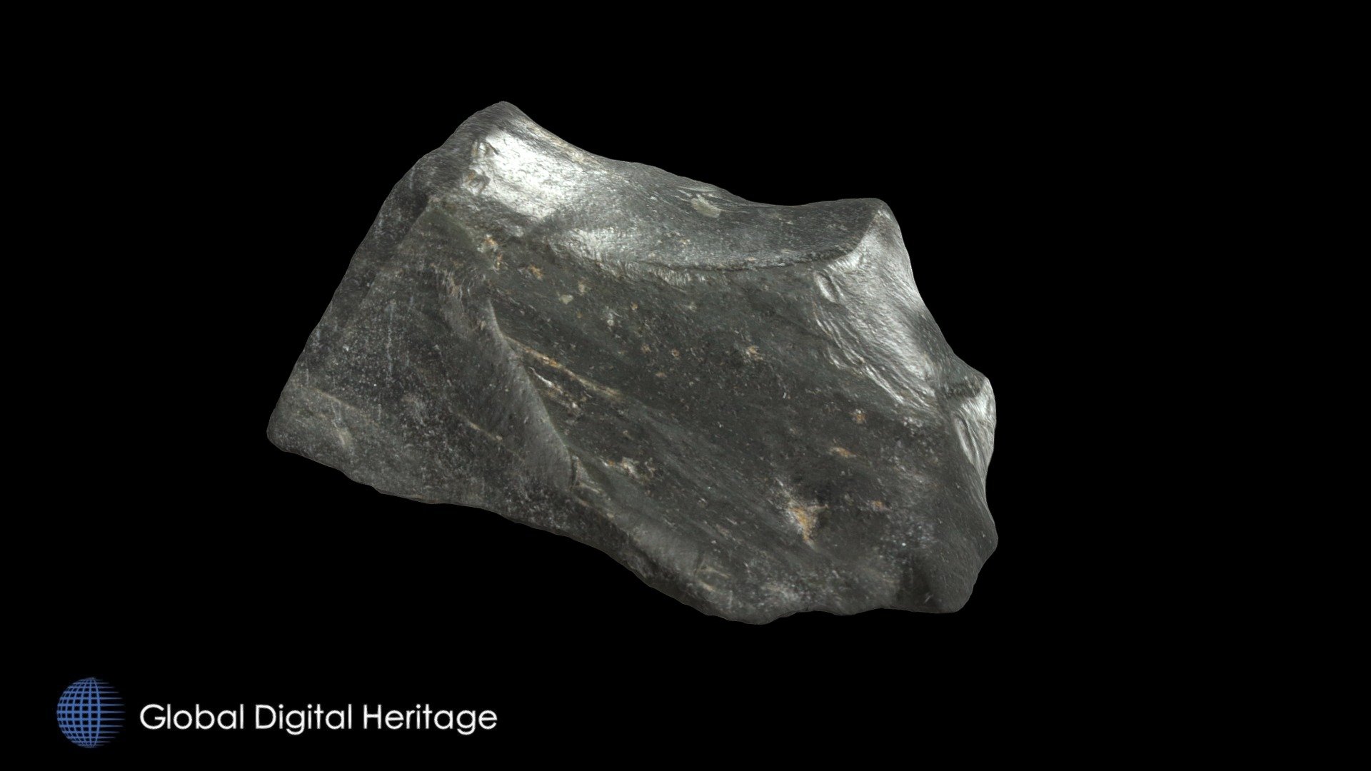 XCB-003-783 Obsidian Biface Fragment.