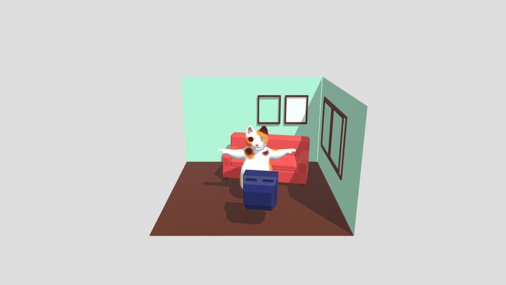 Gamer Cat+ Entrega2+ Achaval 3D Model