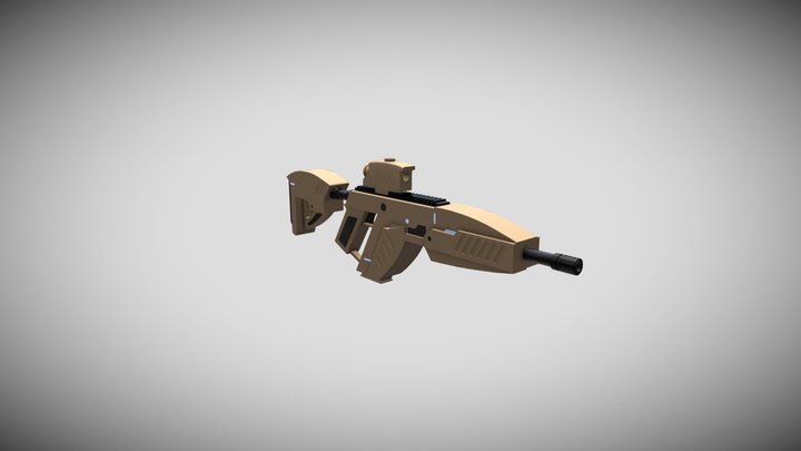 Futuristic Gun 3D Model