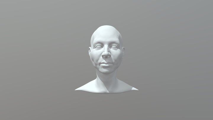 Female head - hairless 3D Model