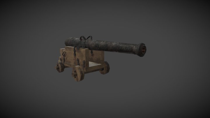 Cannon Textured 3D Model