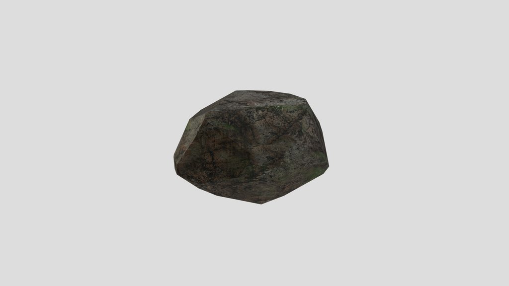 Low Poly Boulder Rock