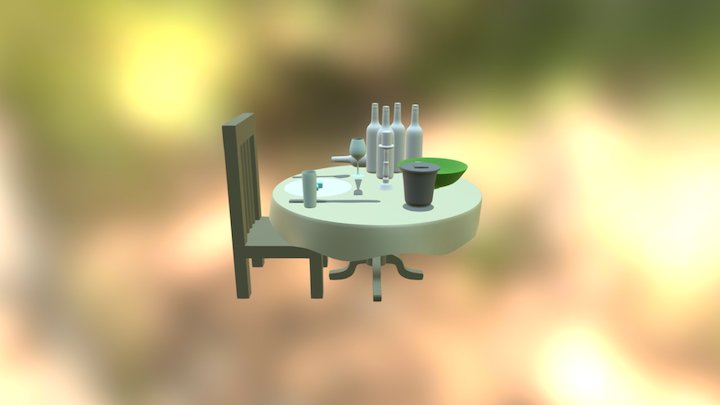 Resturant Table 3D Model