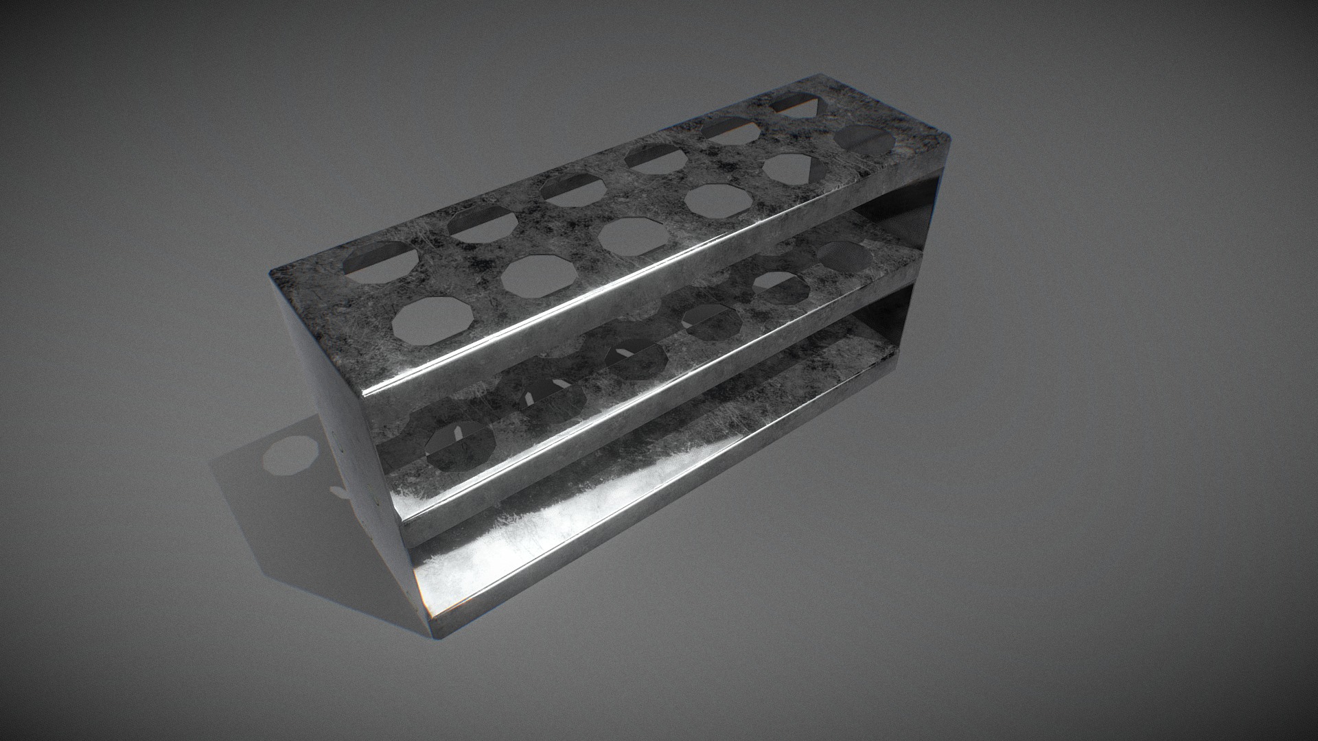 3D model Tube Holder12 - This is a 3D model of the Tube Holder12. The 3D model is about a cube with many small stones on it.